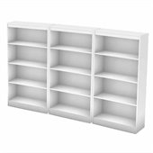 South Shore Office 4 Shelf Wall Bookcase in Pure White