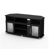 South Shore City life Collection Corner TV Stand in Pure Black