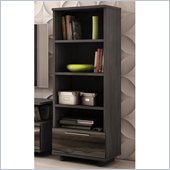 South Shore Reflekt 4-Shelf Bookcase in Gray Oak Finish