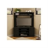 South Shore Vertex Transitional Corner TV Stand in Ebony