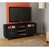 South Shore Uber Cottage TV Stand in Black Oak
