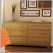 ADD TO YOUR SET: South Shore Breakwater 6 Drawer Double Dresser in Harvest Maple