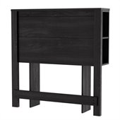 South Shore Fynn Twin Headboard with Storage in Gray Oak