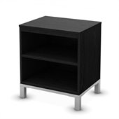 South Shore Flexible Nightstand in Black Oak