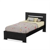 South Shore Flexible Twin Bed in Black Oak