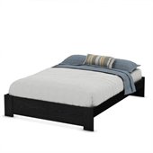 South Shore Flexible Queen Platform Bed in Black Oak