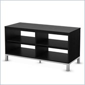 South Shore Flexible TV Stand in Black Oak
