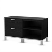 South Shore Flexible 2 Drawer and 2 Shelf Unit in Black Oak