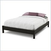 South Shore Vintage Queen Platform Bed in Ebony