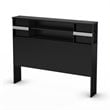 ADD TO YOUR SET: South Shore Back Bay Full Bookcase Headboard in Pure Black