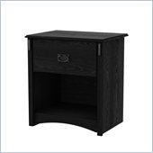 South Shore Tryon Nightstand in Black Oak