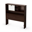 ADD TO YOUR SET: South Shore Cookie Twin Bookcase Headboard in Mocha & White