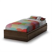 South Shore Cookie Twin Storage Bed in Mocha