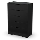 South Shore Trinity 5 Drawer Chest in Pure Black