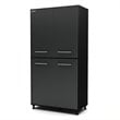 ADD TO YOUR SET: South Shore Karbon Storage Cabinet in Pure Black and Charcoal