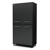 South Shore Karbon Storage Cabinet in Pure Black and Charcoal