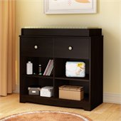 South Shore Little Teddy Country Style Changing Table in Chocolate