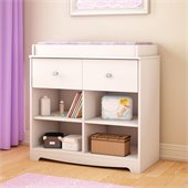 South Shore Little Jewel Country Style Changing Table in Pure White