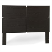South Shore Mikka Contemporary Style Queen Headboard in Black Oak