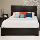 South Shore Mikka Contemporary Style Queen Platform Bed in Black Oak