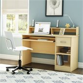South Shore Axess Contemporary Style Computer Desk in Natural Maple