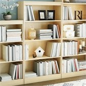 South Shore Axess Contemporary Style 4 Shelf Bookcase in Natural Maple