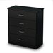 South Shore Libra 4 Drawer Chest in Pure Black