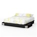 South Shore Step One King Platform Bed with Drawers in Pure Black