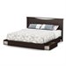 South Shore Step One King Platform Bed with Headboard and Drawers in Chocolate