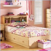 South Shore Lily Rose Kids Twin 3 Drawer Storage Bed Frame Only in Pine Finish