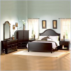 South Shore Mountain Lodge Collection Ebony Low Profile Bed 2 Piece Bedroom Set