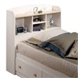 ADD TO YOUR SET: South Shore Newbury Twin Headboard in White and Natural Maple Finish