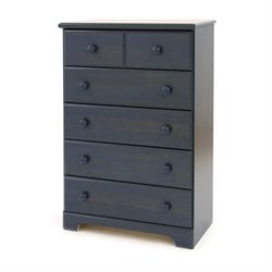 South Shore Furniture Summer Breeze Kids 5 Drawer Chest in Antique Blue Finish