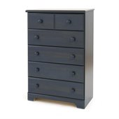 South Shore Summer Breeze 5 Drawer Chest in Antique Blue Finish