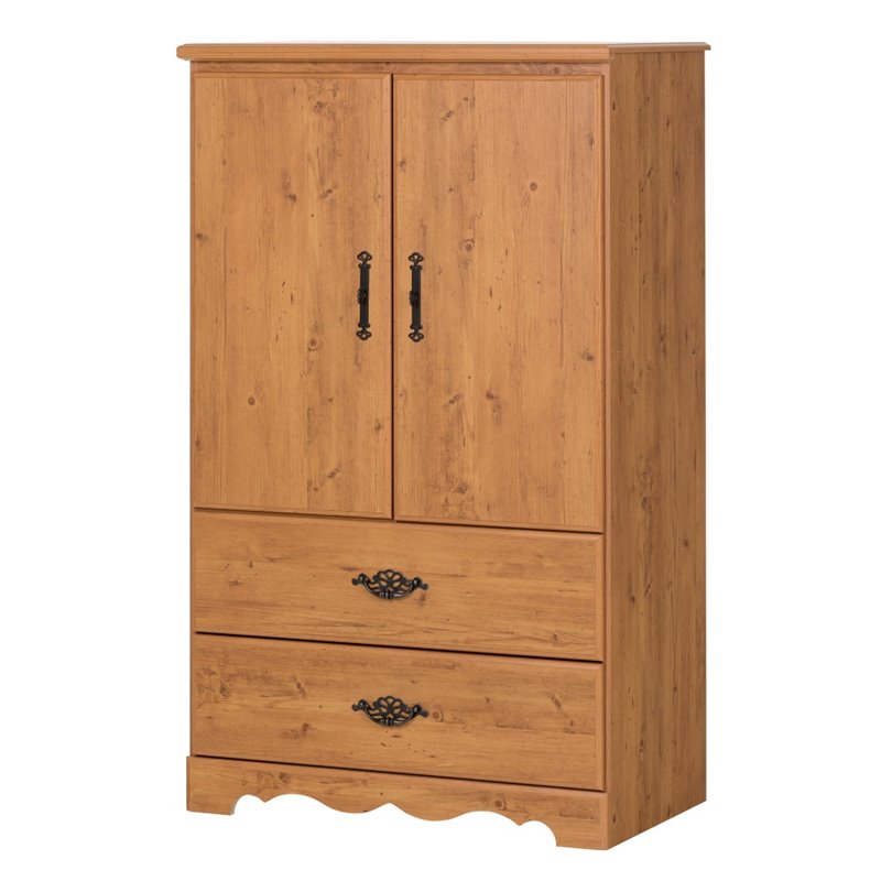 South Shore Prairie Country Pine Armoire