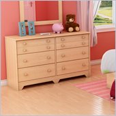 South Shore Newton Double Dresser in Natural Maple