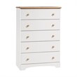 ADD TO YOUR SET: South Shore Newbury Kids 5 Drawer Chest in Pure White Finish