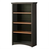 South Shore Gascony Collection 58H 4 Shelf Standard Wood Bookcase in Ebony
