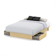 ADD TO YOUR SET: South Shore Copley Full / Queen Platform Storage Bed Frame Only in Natural Maple Finish