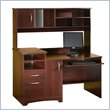 South Shore Park Collection Wood Computer Desk with Hutch in Cherry