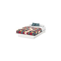 South Shore Newbury Modern Platform Bed Frame Only in White Finish