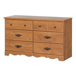 South Shore Prairie Double Dresser in Country Pine