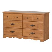 South Shore Prairie Double Dresser in Country Pine