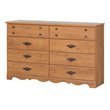 ADD TO YOUR SET: South Shore Prairie Double Dresser in Country Pine