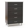 ADD TO YOUR SET: South Shore Cosmos 5 Drawer Chest in Black Onyx Finish