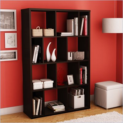 South Shore Reveal Large Bookcase in Chocolate
