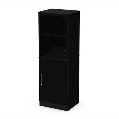 South Shore Academic Bookcase in Black Oak