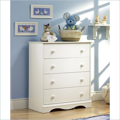 South Shore Andover 4 Drawer Chest in White Finish