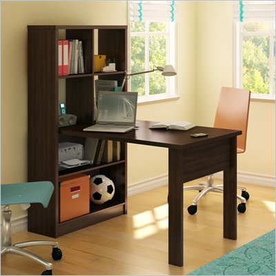 South Shore Annexe Work Table and Storage Unit Combo in Mocha