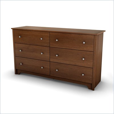 South Shore Concord 6 Drawer Double Dresser in Somptuous Cherry Finish
